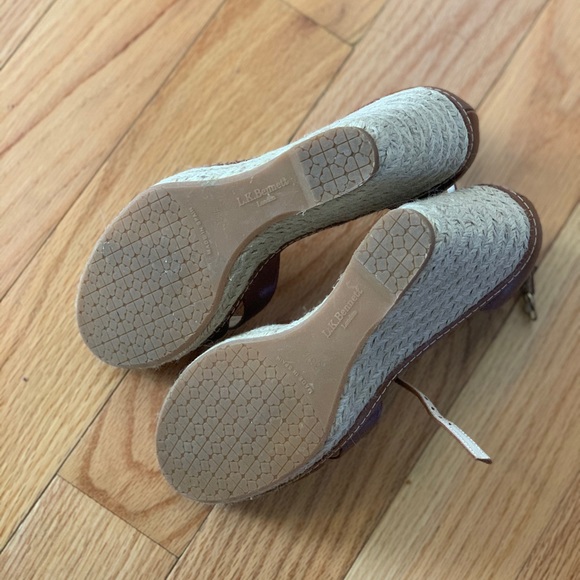 LK Bennett Brown Leather Espadrille Wedges - Picture 3 of 4